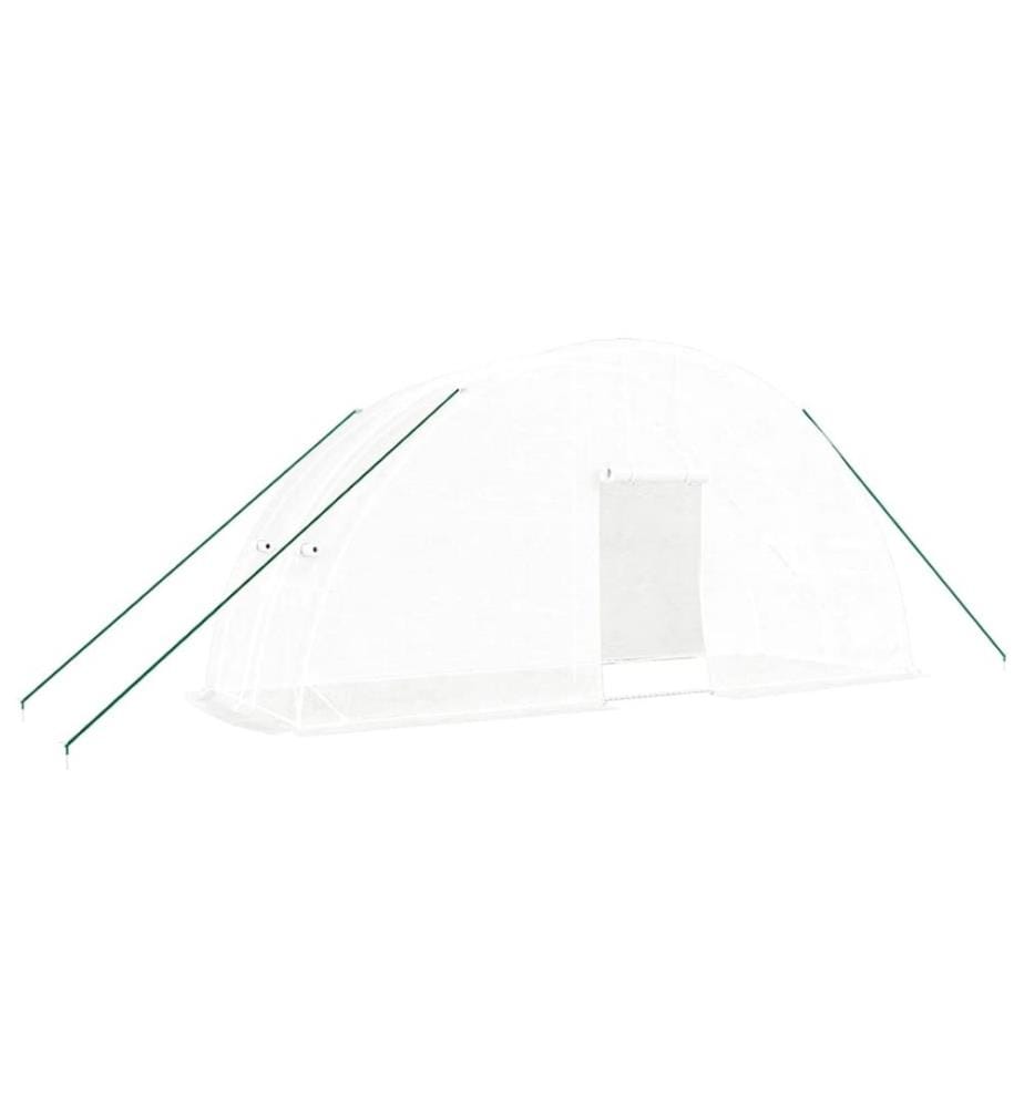 Gewächshaus mit Stahlrahmen Weiss 12 m² 6x2x2,85 m