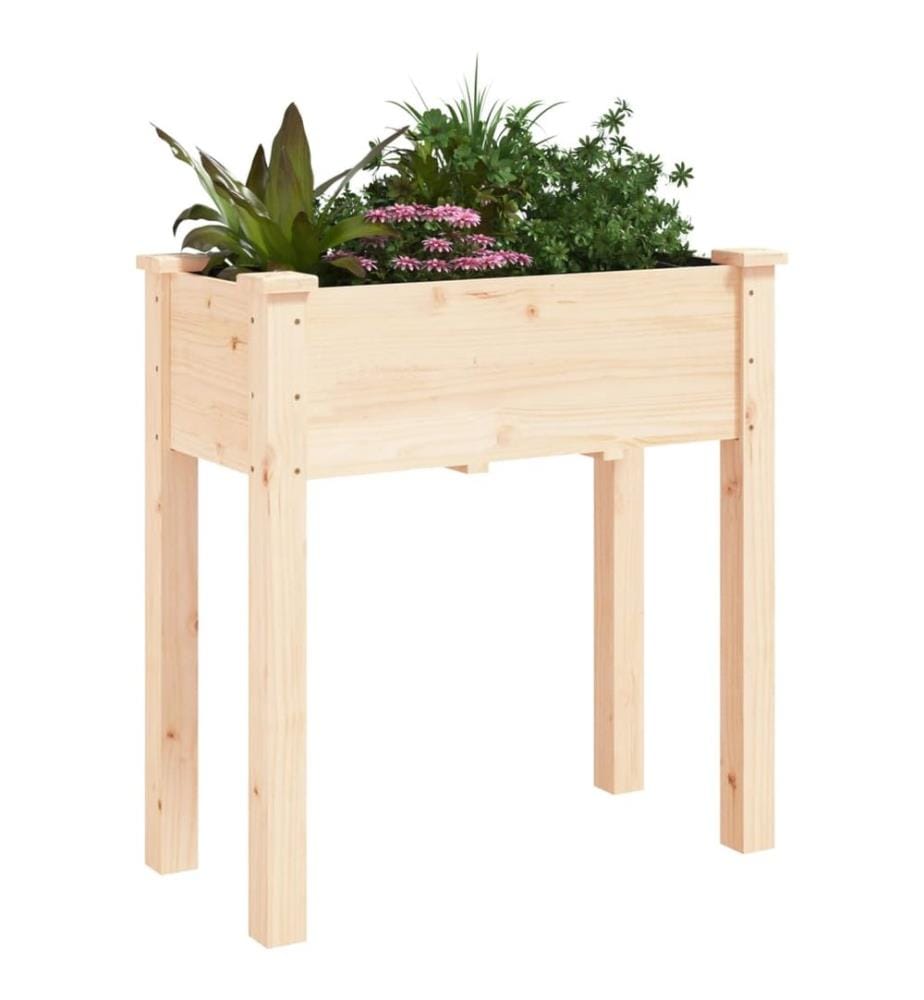 Pflanzkübel mit Einsatz 71x37x76 cm Massivholz Tanne