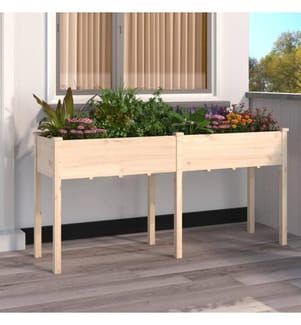 Pflanzkübel mit Einsatz 161x45x76 cm Massivholz Tanne