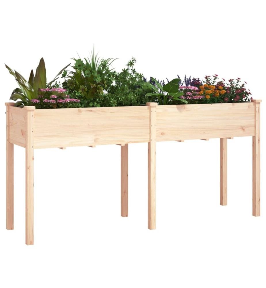 Pflanzkübel mit Einsatz 161x45x76 cm Massivholz Tanne