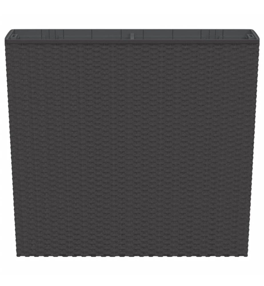 Pflanzkübel mit herausnehmbaren Einsatz Braun 12/44 L PP-Rattan