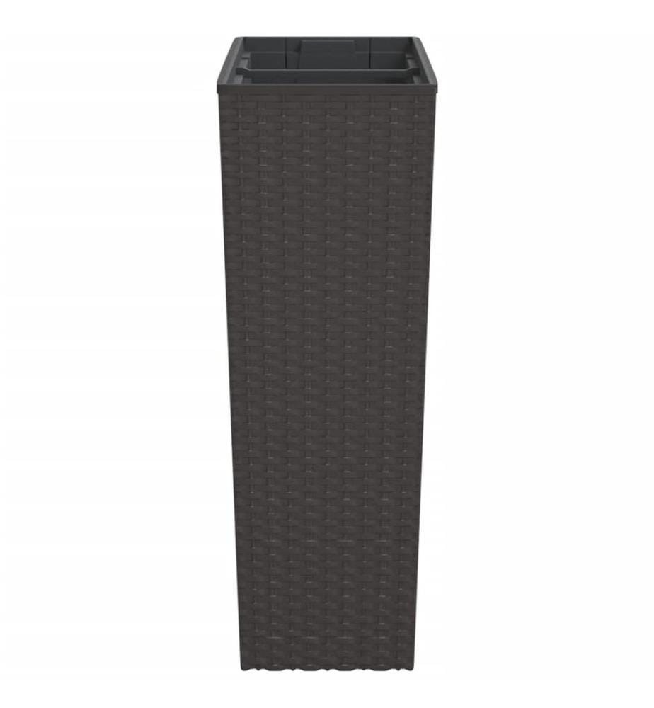 Pflanzkübel mit herausnehmbaren Einsatz Braun 12/44 L PP-Rattan