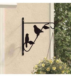 Halterungen für Blumenampel 4 Stk. Schwarz Stahl