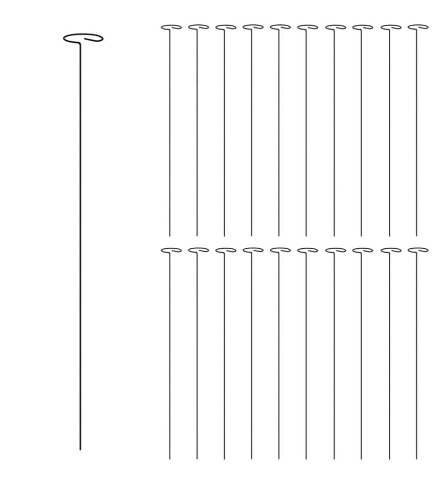 Pflanzenstützen 20 Stk. Dunkelgrün 61 cm Stahl