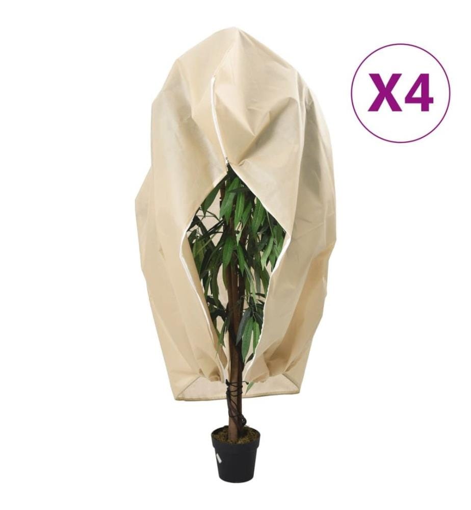 Wintervlies mit Reissverschluss 4 Stk. 70 g/m² 3,93x3 m