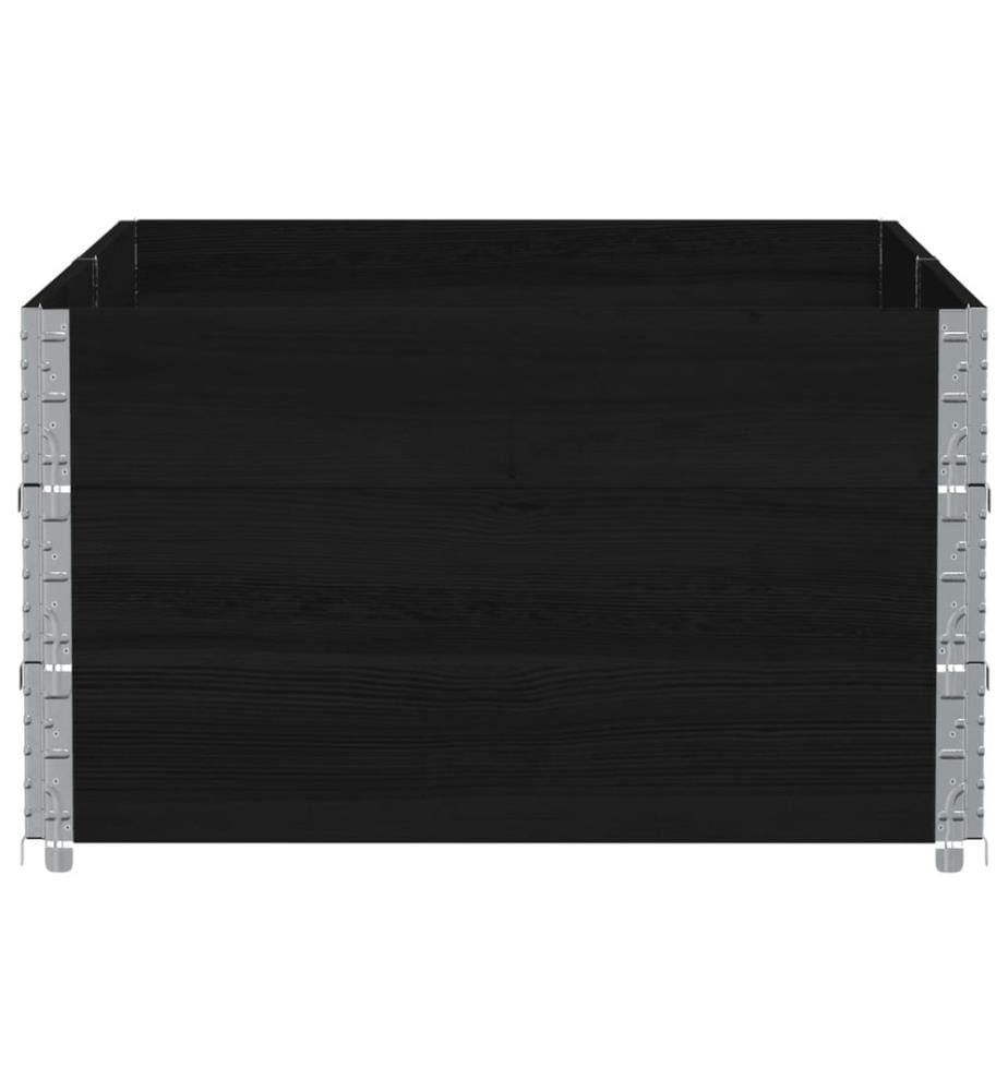 Pflanzkasten Schwarz 150x100 cm Massivholz Kiefer