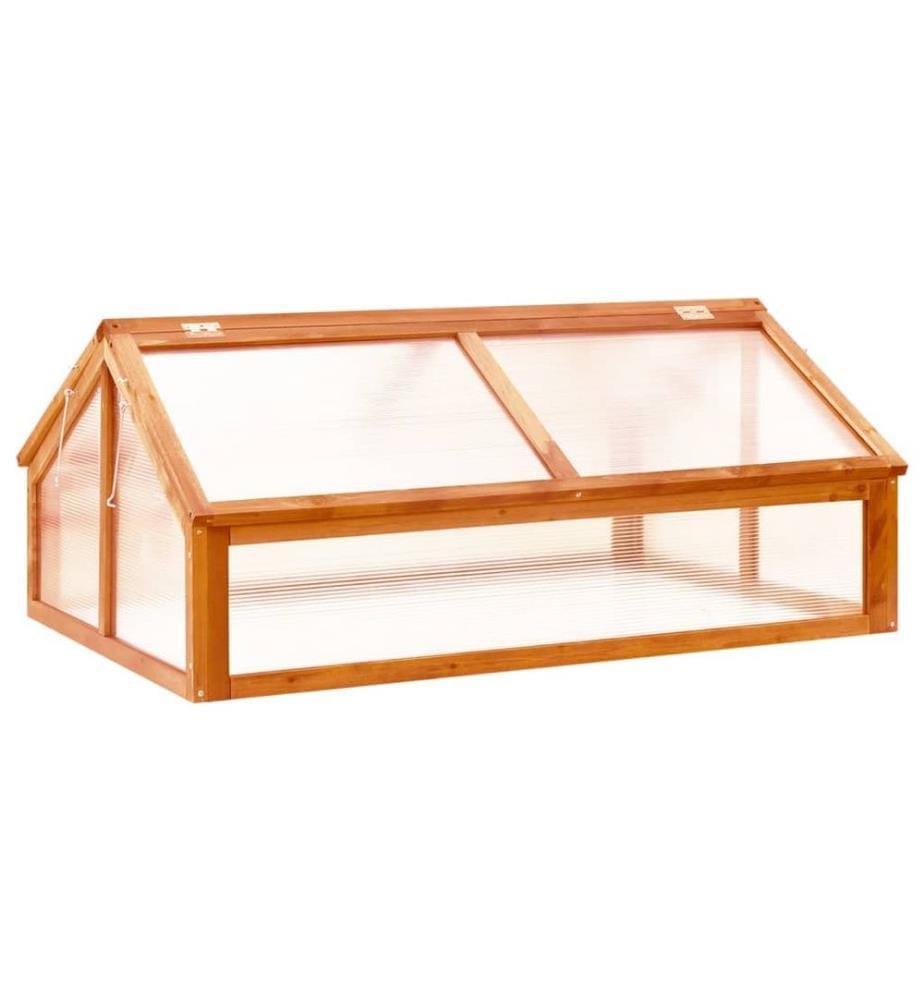 Gewächshaus Braun 114x80x50 cm Tannenholz