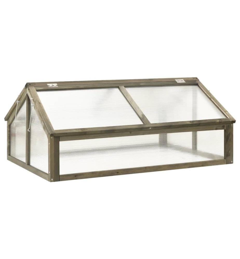 Gewächshaus Grau 114x80x50 cm Tannenholz