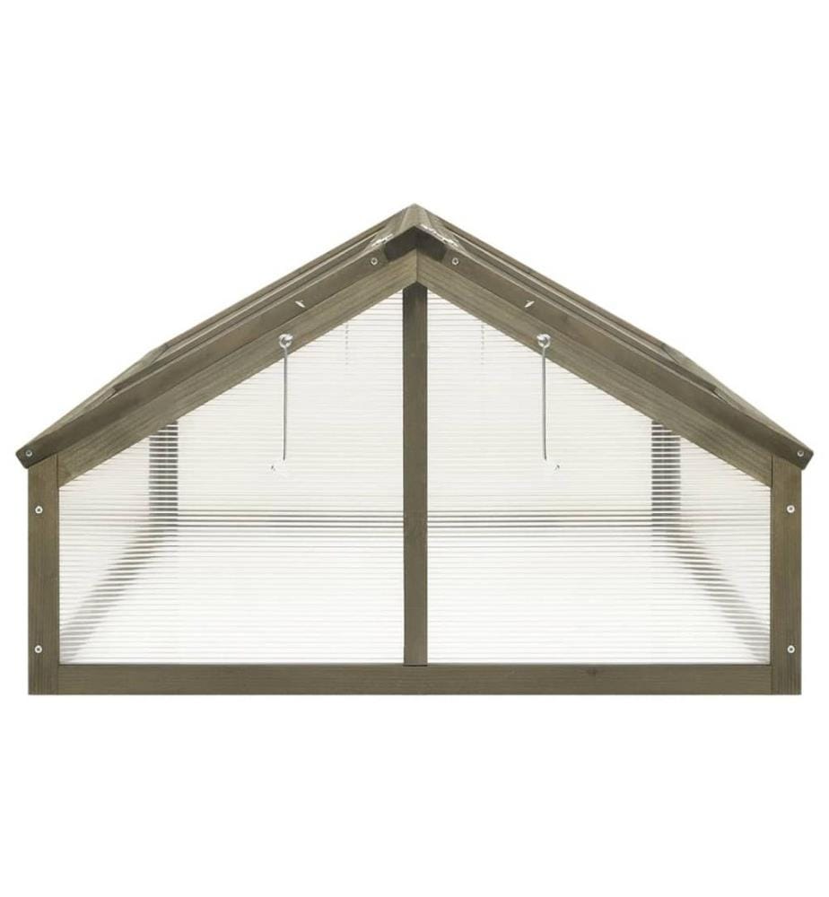 Gewächshaus Grau 114x80x50 cm Tannenholz