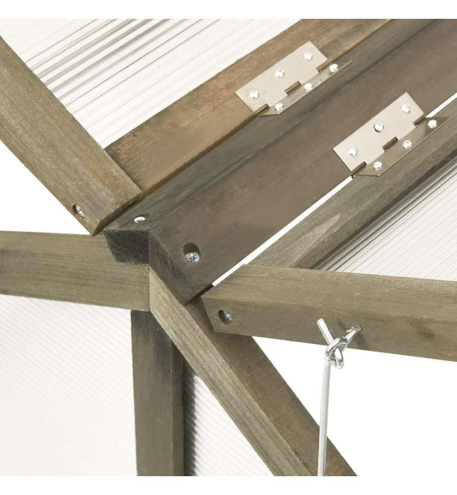 Gewächshaus Grau 114x80x50 cm Tannenholz