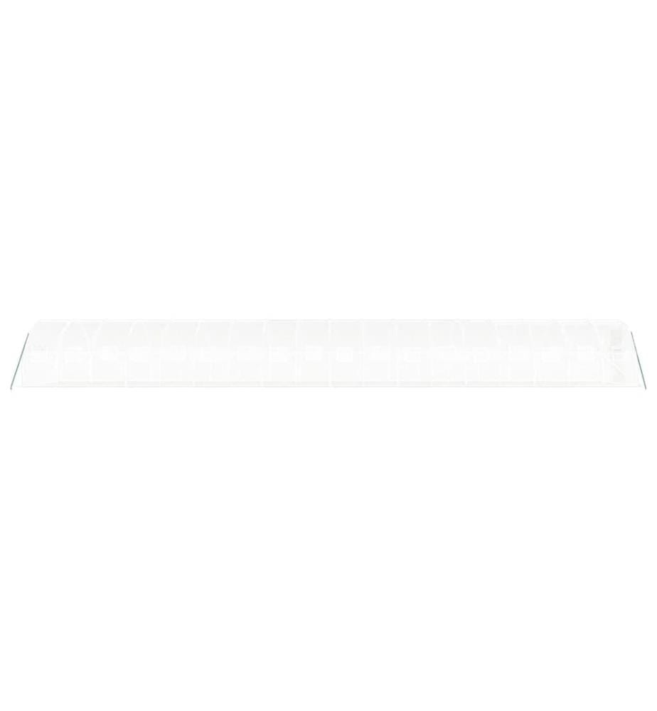 Gewächshaus mit Stahlrahmen Weiss 54 m² 18x3x2 m