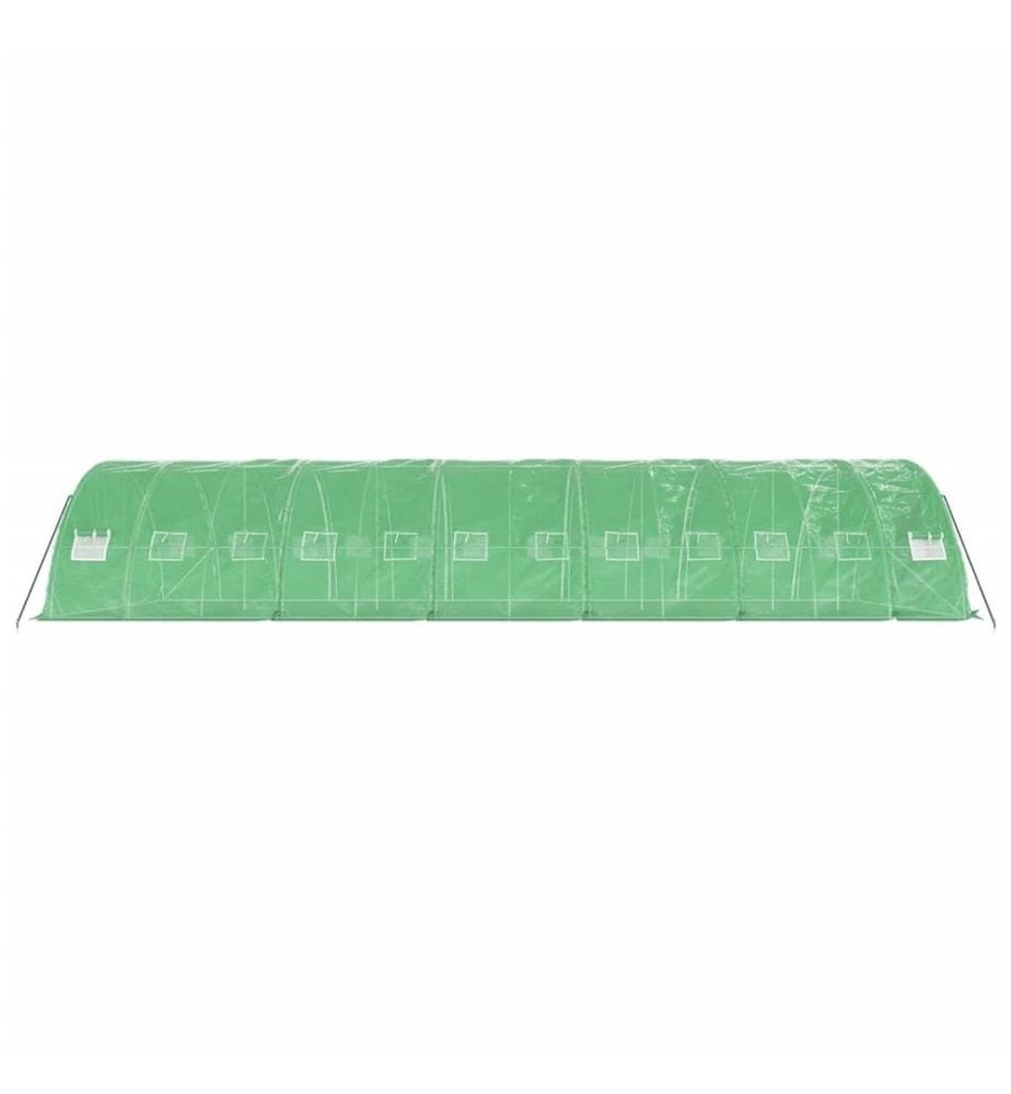 Gewächshaus mit Stahlrahmen Grün 60 m² 12x5x2,3 m