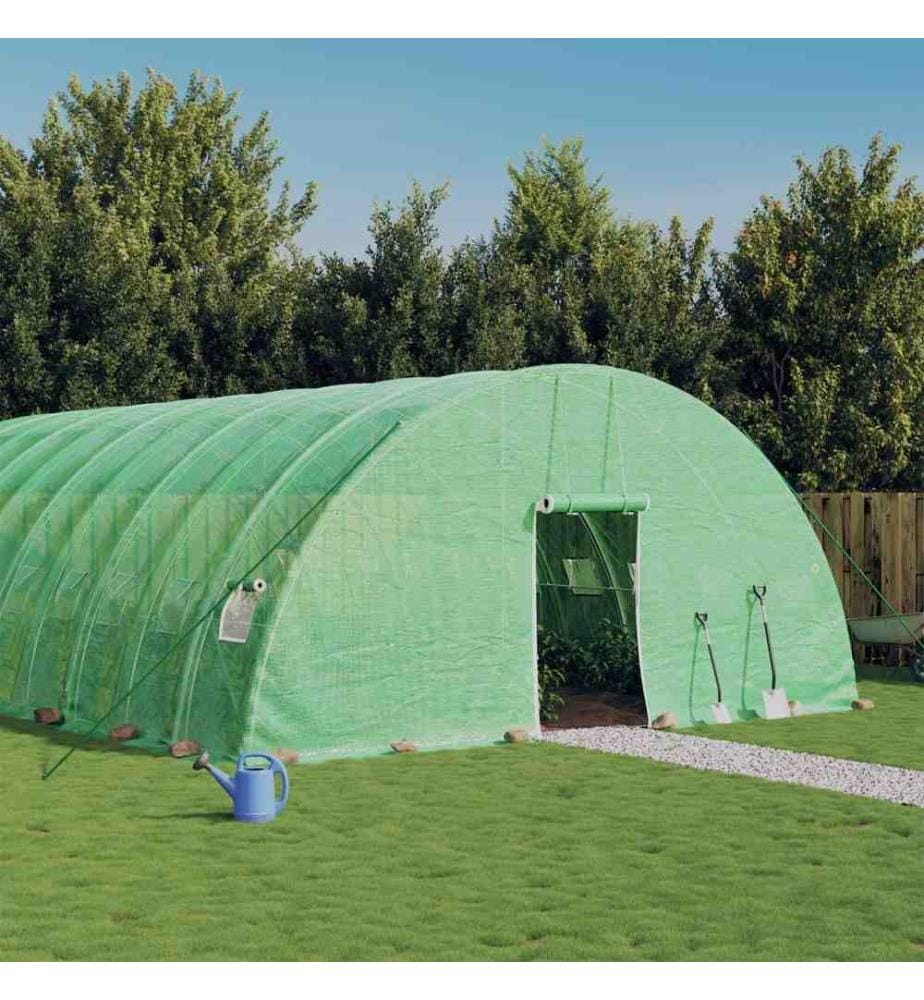 Gewächshaus mit Stahlrahmen Grün 60 m² 10x6x2,85 m