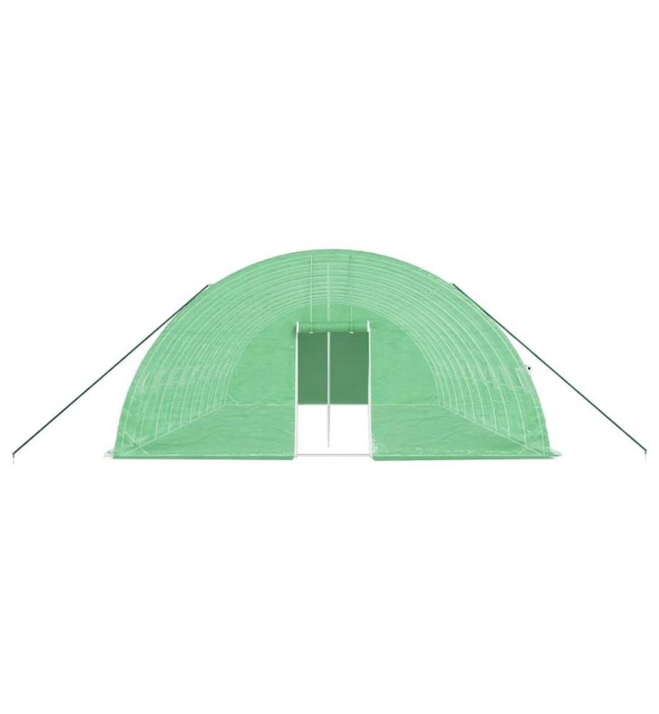 Gewächshaus mit Stahlrahmen Grün 60 m² 10x6x2,85 m