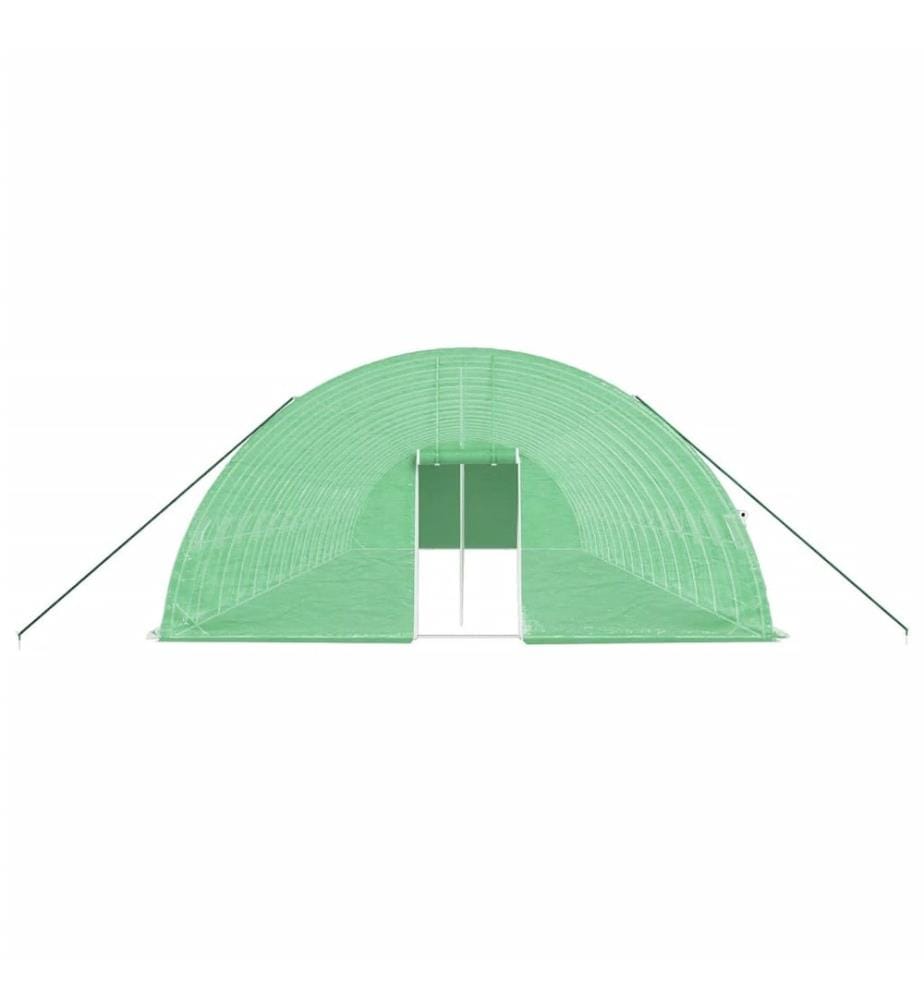 Gewächshaus mit Stahlrahmen Grün 96 m² 16x6x2,85 m