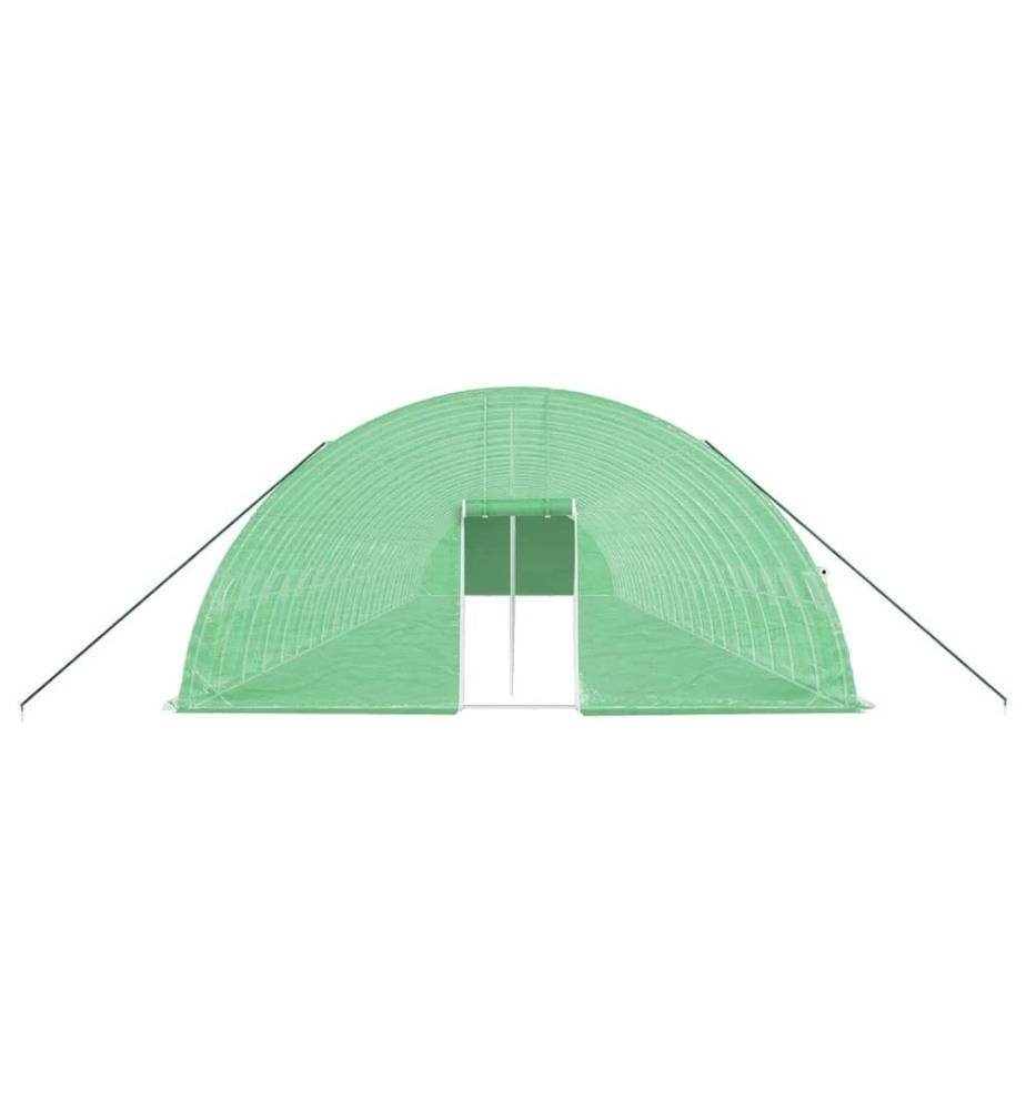 Gewächshaus mit Stahlrahmen Grün 144 m² 24x6x2,85 m