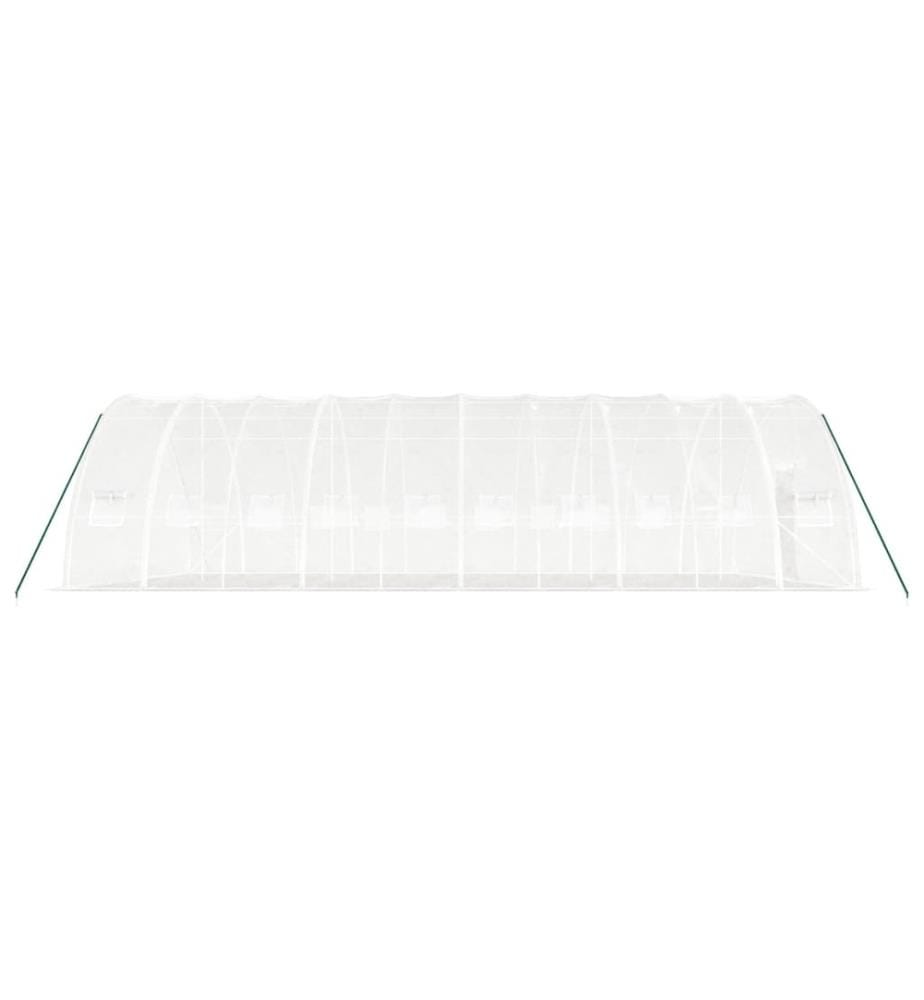 Gewächshaus mit Stahlrahmen Weiss 60 m² 10x6x2,85 m