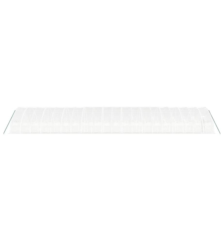 Gewächshaus mit Stahlrahmen Weiss 120 m² 20x6x2,85 m