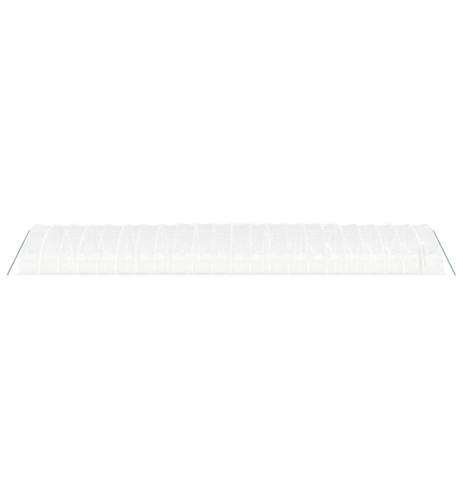 Gewächshaus mit Stahlrahmen Weiss 132 m² 22x6x2,85 m