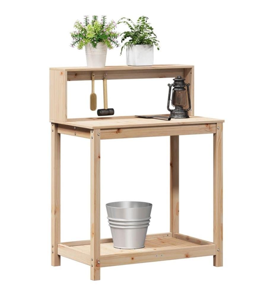 Pflanztisch mit Ablagen 82,5x50x109,5 cm Massivholz Kiefer