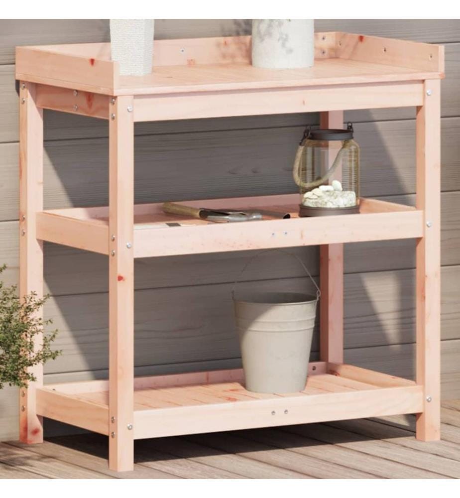 Pflanztisch mit Ablagen 82,5x45x86,5 cm Massivholz Douglasie