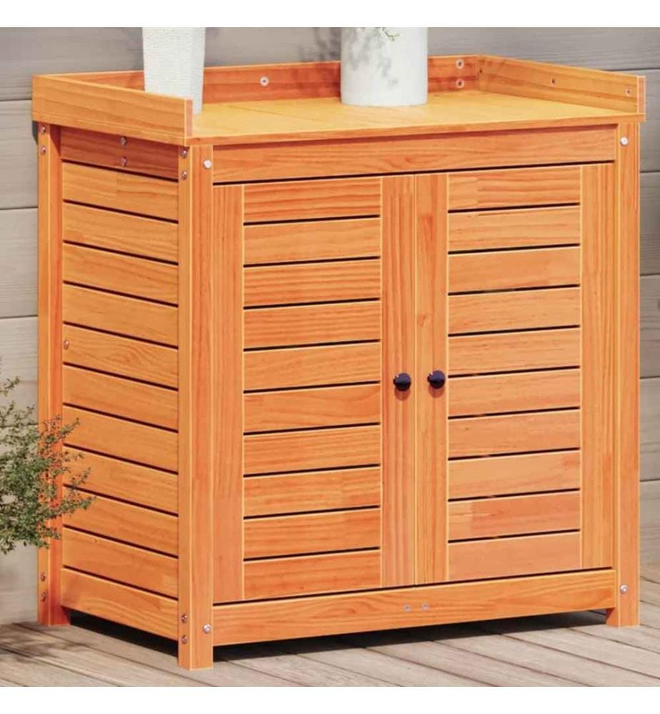 Pflanztisch mit Ablagen 82,5x50x86,5 cm Massivholz Kiefer