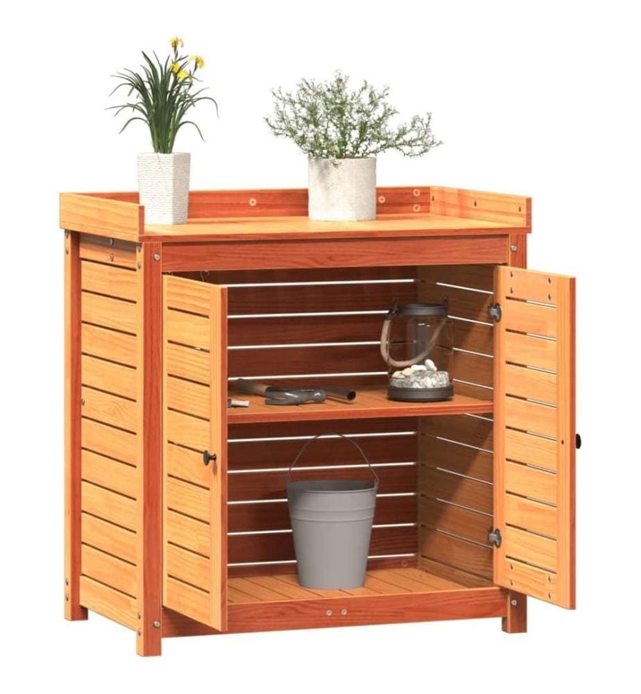 Pflanztisch mit Ablagen 82,5x50x86,5 cm Massivholz Kiefer