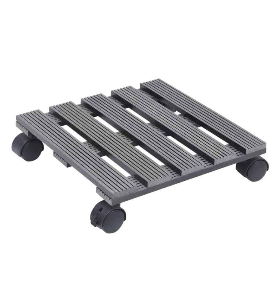 Pflanzenroller 2 Stk. Grau 30x30x7,5 cm WPC