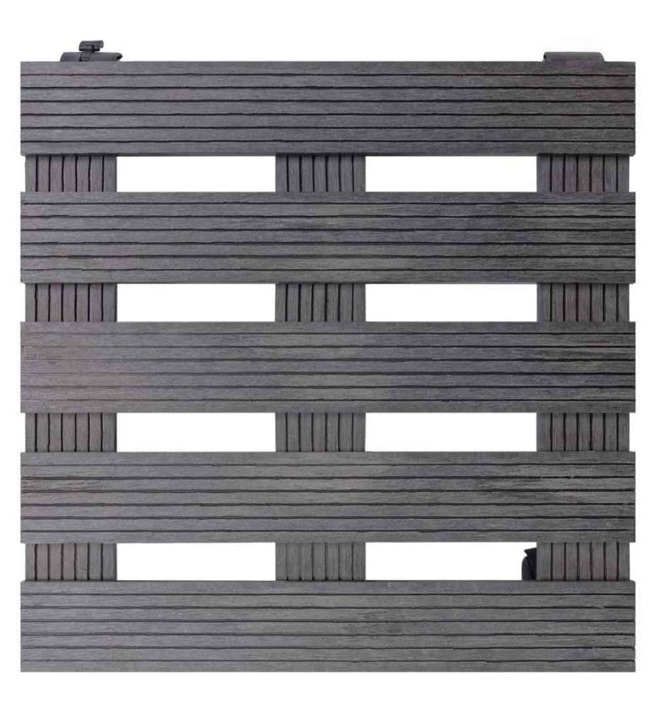 Pflanzenroller 2 Stk. Grau 30x30x7,5 cm WPC