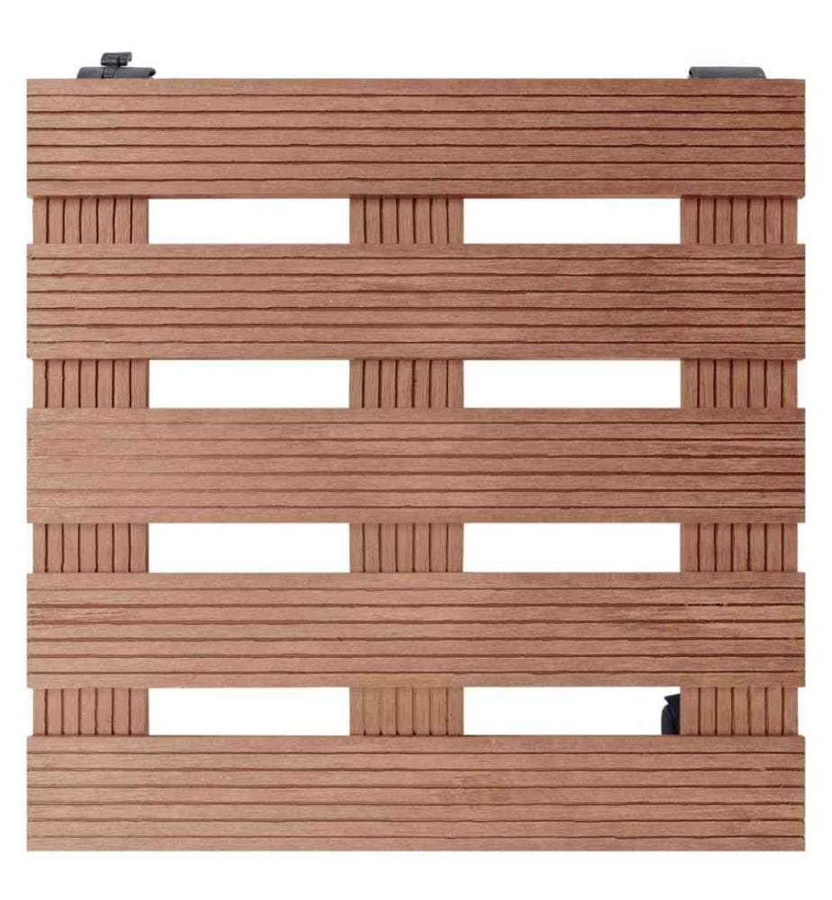Pflanzenroller 2 Stk. Braun 30x30x7,5 cm WPC