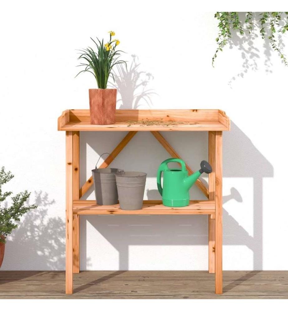 Pflanztisch mit Ablage Braun 78x38x82,5 cm Massivholz Tanne