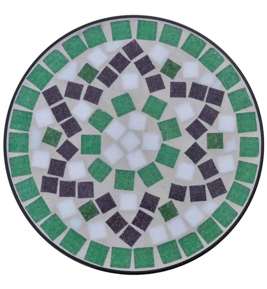 Beistelltisch Mosaik Grün und Weiss