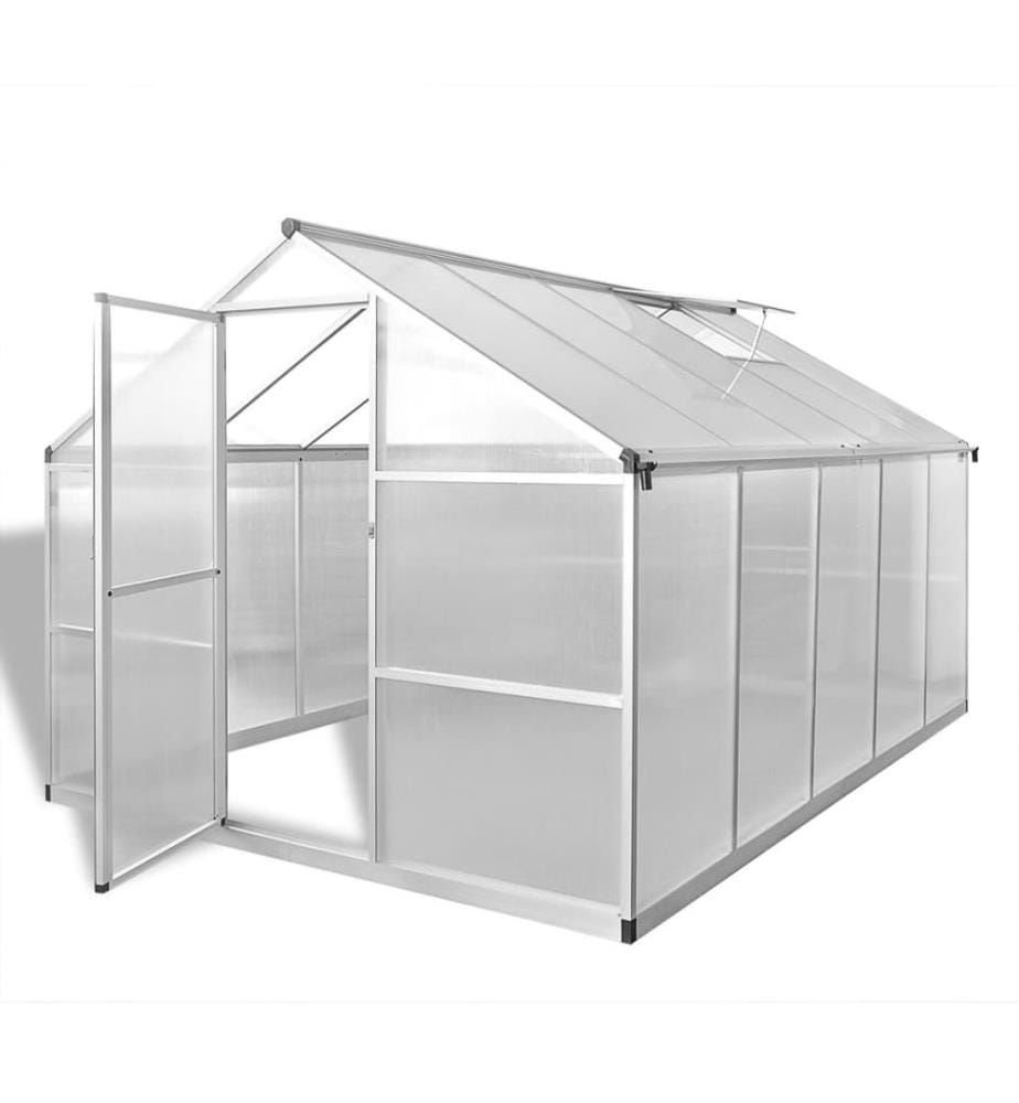 Gewächshaus mit Fundament Verstärkt Aluminium 7,55 m²