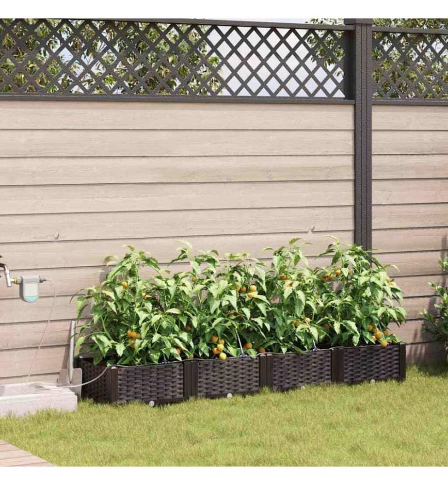 Garten-Pflanzgefäss 4 pcs Braun Stahl