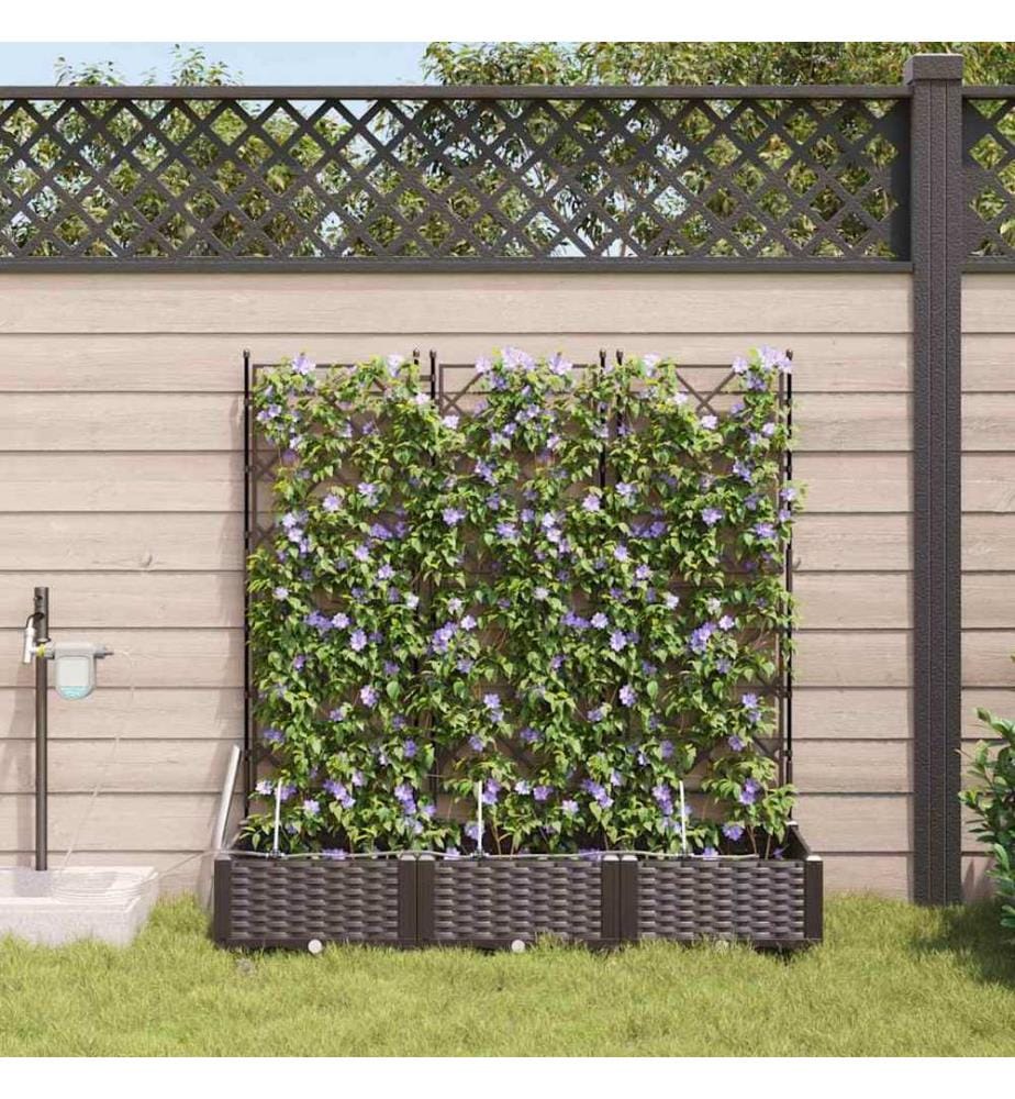 Garten-Pflanzgefäss 3 pcs Braun Stahl