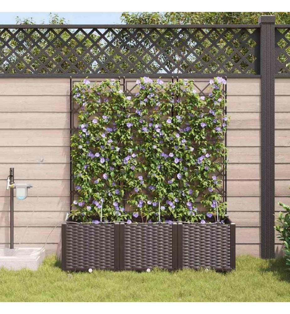 Garten-Pflanzgefäss 3 pcs Braun Stahl