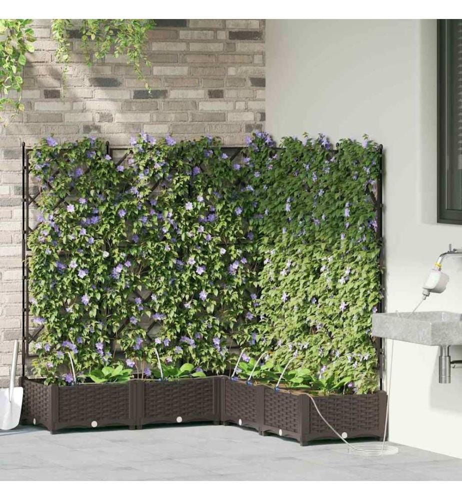 Garten-Pflanzgefäss 5 pcs Braun Stahl