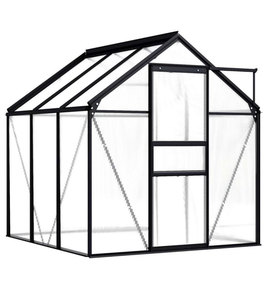 Gewächshaus Anthrazit Aluminium 3,61 m²