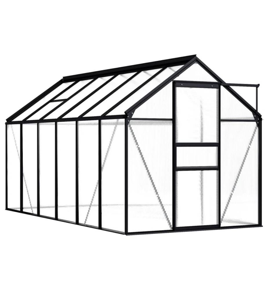 Gewächshaus Anthrazit Aluminium 7,03 m²