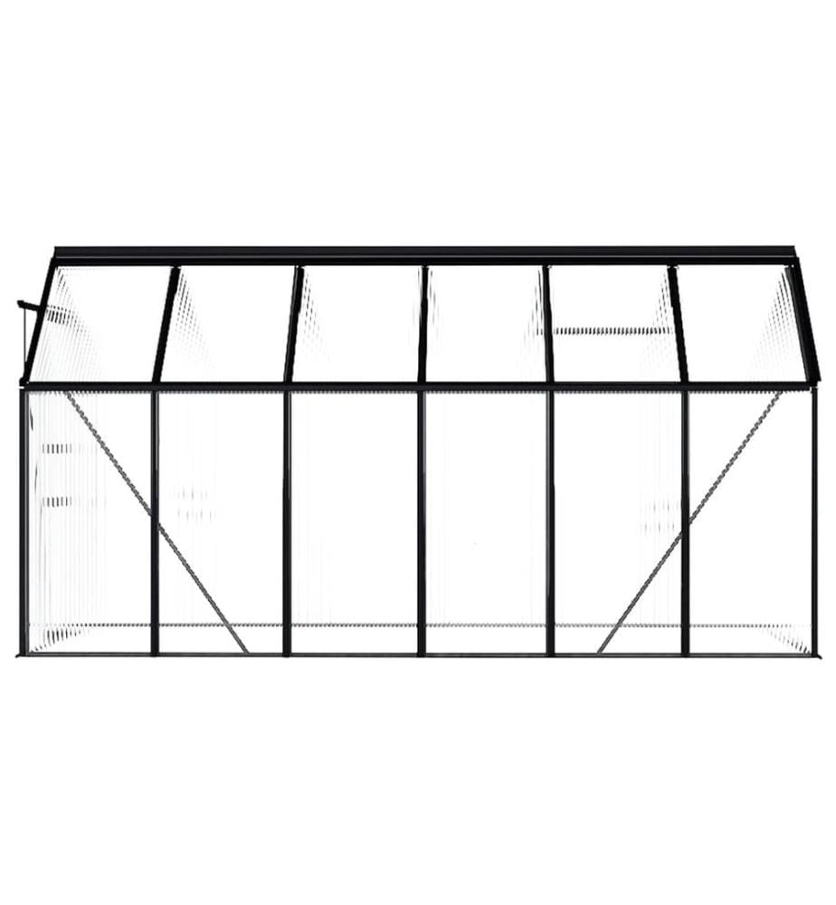Gewächshaus Anthrazit Aluminium 7,03 m²