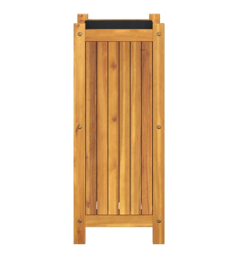 Pflanzkübel mit Einlage 31x31x75 cm Massivholz Akazie