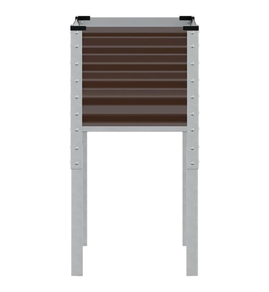 Garten-Pflanzgefäss Braun 45 x 45 x 88 cm Stahl