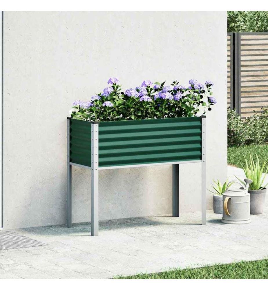 Garten-Pflanzgefäss Grün 100 x 45 x 90 cm Stahl