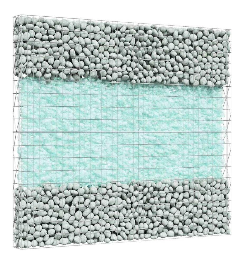 vidaXL Gartensteine Türkis 12 cm Glas