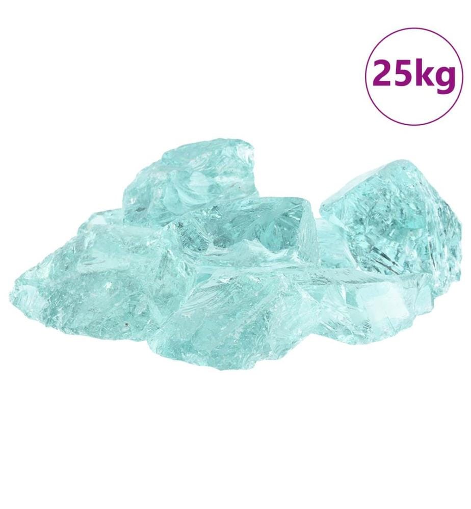 vidaXL Gartensteine Türkis 12 cm Glas