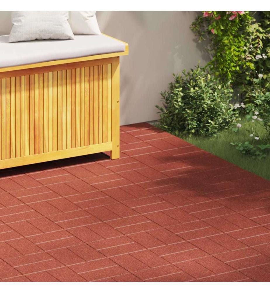 vidaXL Pierre de marchage 6 pcs Rouge 40,5 x 40,5 x 2 cm Caoutchouc
