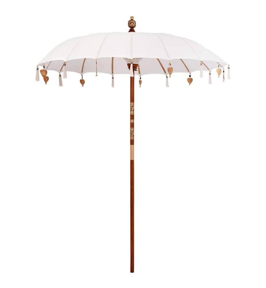 vidaXL Parasol balinais avec base Crème 185 x 185 x 260 cm