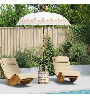 vidaXL Parasol balinais avec base Crème 185 x 185 x 260 cm