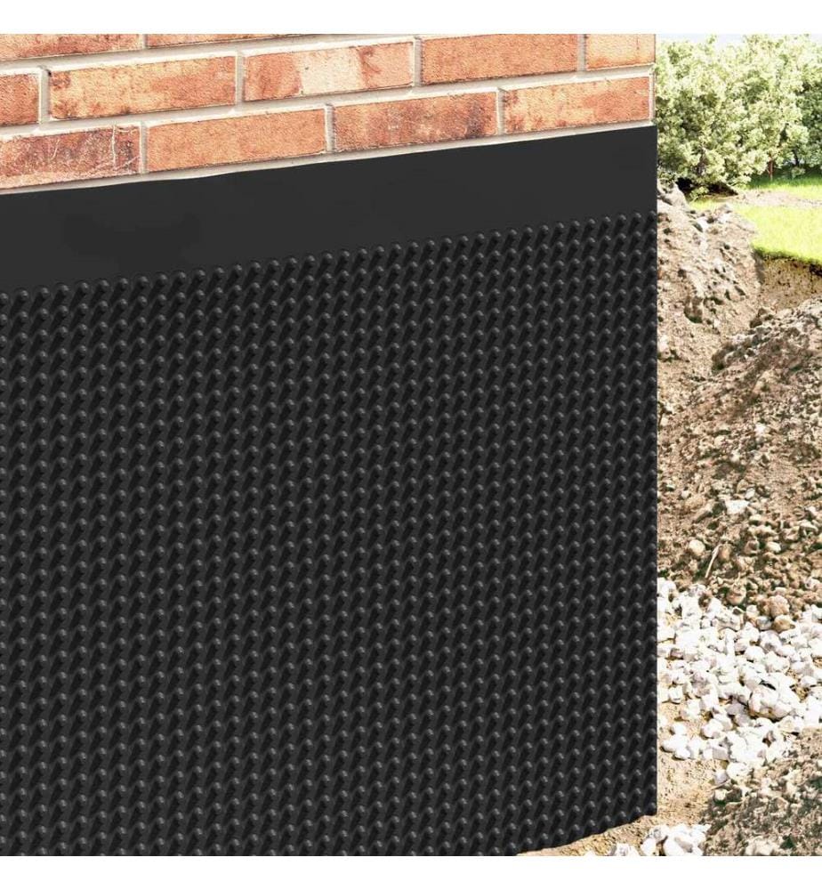 vidaXL Dimpled Drainage Sheet 2 pcs Schwarz 0,5 x 20 m HDPE