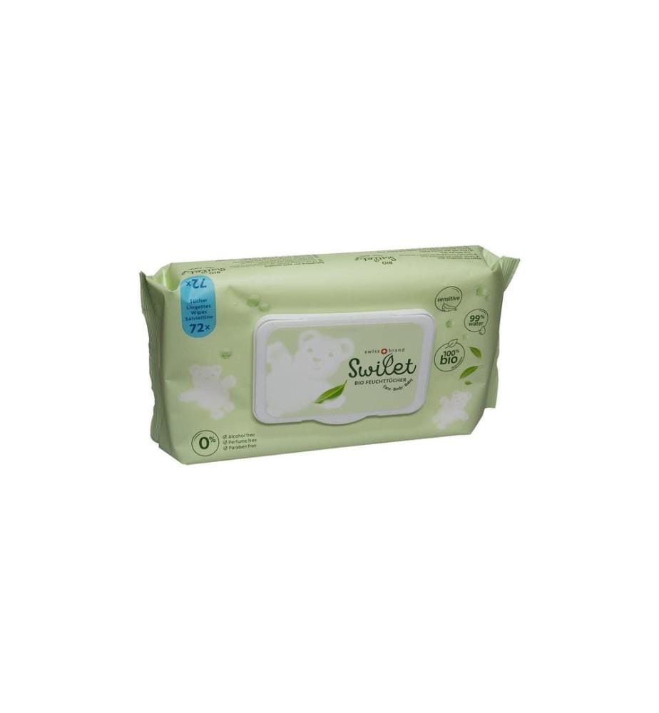 Swilet Feuchttücher Bio, Bambusfasern, 12 x 72 Stück